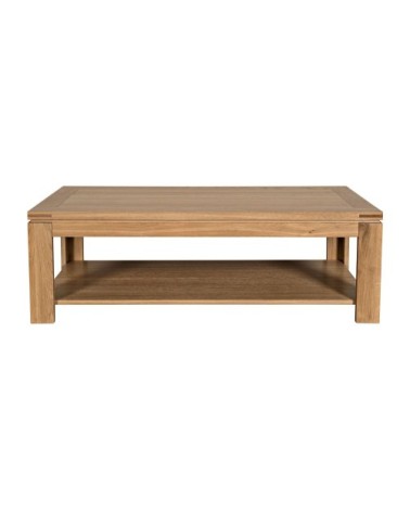 Table basse moderne bois chêne clair massif