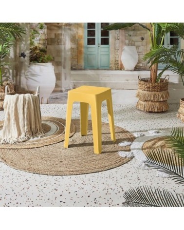 Tabouret empilable coloris jaune