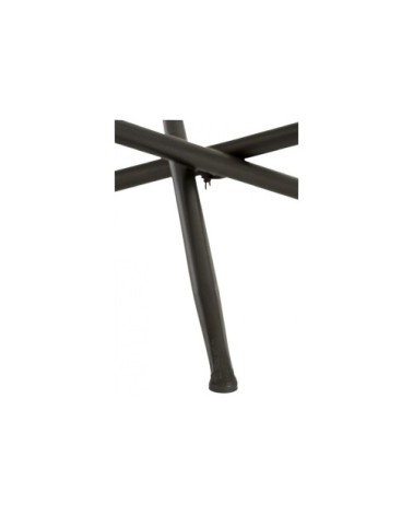 Table basse ronde plateau verre et bois D100