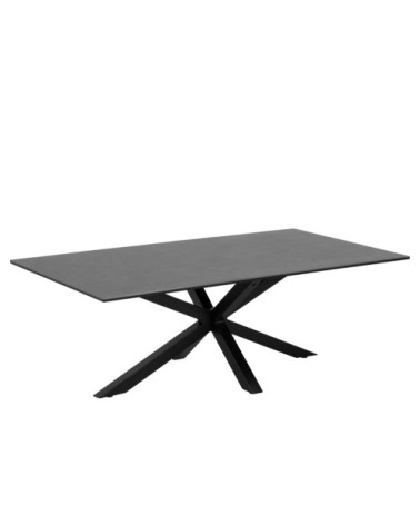 Table basse rectangulaire en céramique et métal L130