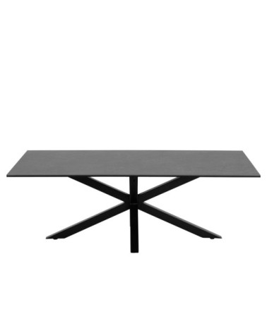 Table basse rectangulaire en céramique et métal L130