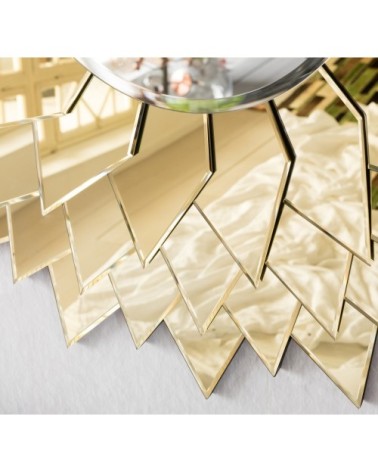 Miroir en verre doré D120