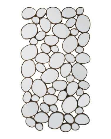 Miroir bulles en polyrésine cuivrée 135x78