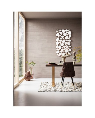 Miroir bulles en polyrésine cuivrée 135x78