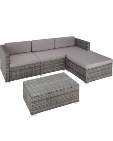 Salon de jardin FLORENCE 4 places gris