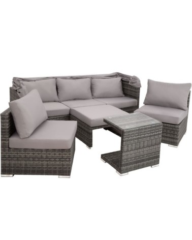 Salon de jardin SAINT MARIN modulable gris