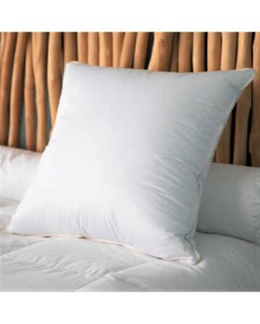 Oreiller naturel moelleux en duvet et coton bio 65x65 cm