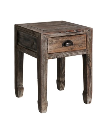 Table d'appoint en bois marron 39x39x51