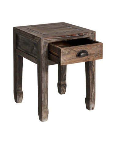Table d'appoint en bois marron 39x39x51