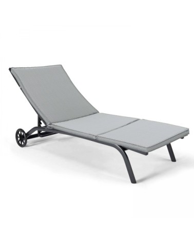 Lot de 2 coussins bain de soleil polyester blanc 186x60x5 cm