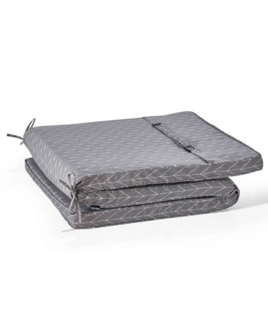 Lot de 2 coussins bain de soleil polyester gris 186x60x5 cm