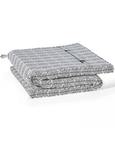 Lot de 2 coussins bain de soleil polyester blanc 186x60x5 cm