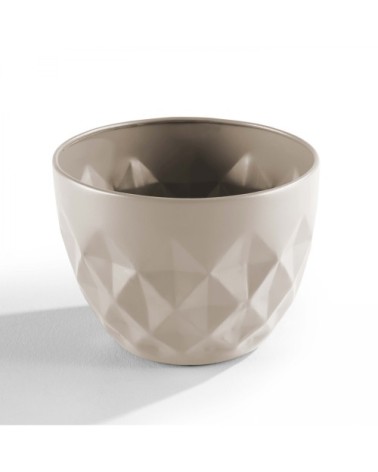 Lot de 2 caches pots en métal Taupe