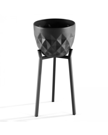 Lot de 2 caches pots en métal Gris