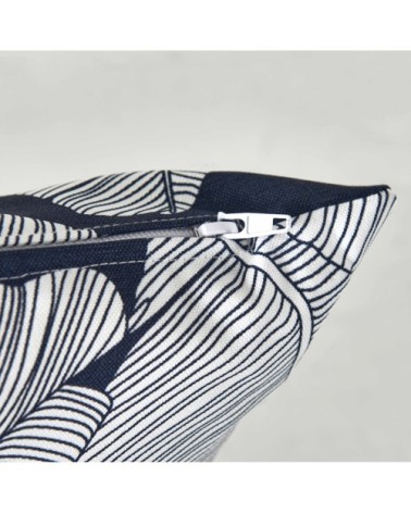 Lot de 2 coussins carrés polyester abaca bleu 45x45x8 cm