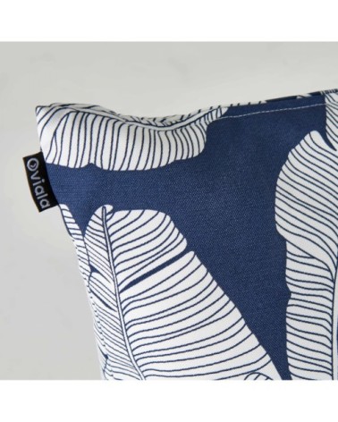 Lot de 2 coussins carrés polyester abaca bleu 45x45x8 cm