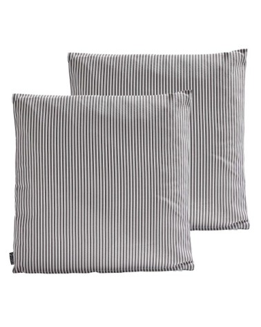 Lot de 2 coussins carrés polyester linea gris 45x45x8 cm