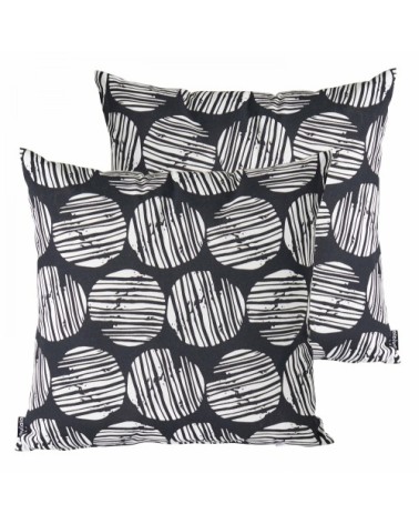 Lot de 2 coussins carrés polyester maasai 45x45x8 cm