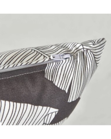 Lot de 2 coussins carrés polyester abaca gris 45x45x8 cm