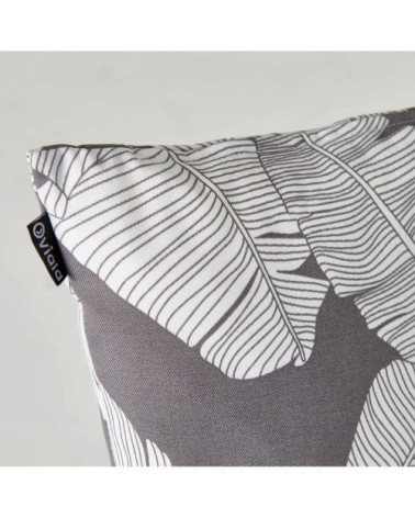 Lot de 2 coussins carrés polyester abaca gris 45x45x8 cm