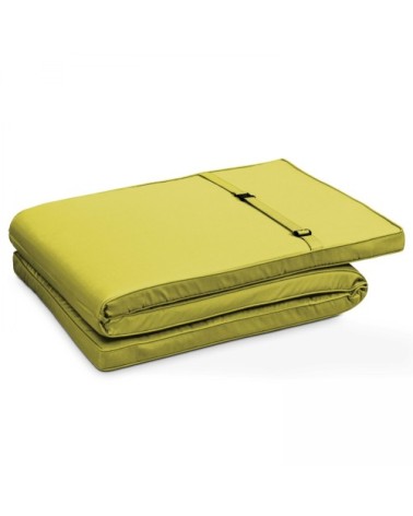 Lot de 2 coussins bain de soleil polyester vert 186x53x5 cm