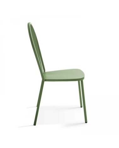 Chaise bistrot en métal vert cactus