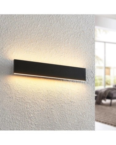 Applique murale led en métal noir