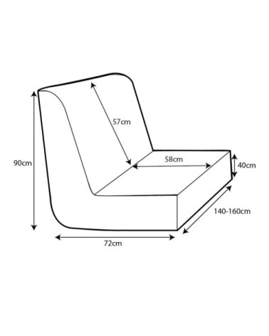 Housse de bz en coton recyclé anthracite-140 x 190 cm