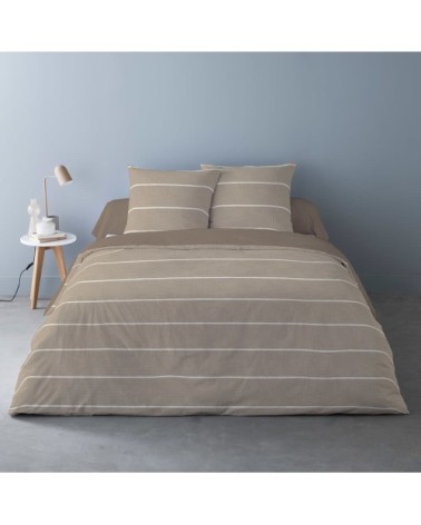 Parure de couette 100% coton flanelle imprimée 240x220cm 2 taies