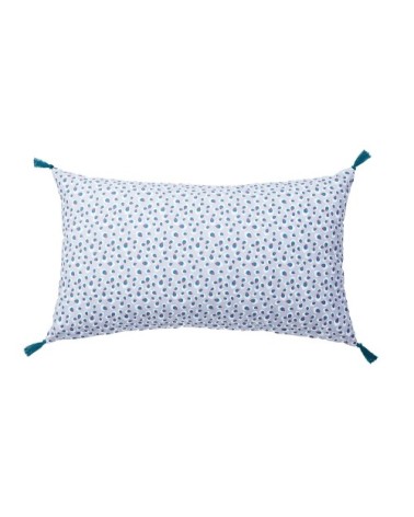 Housse de coussin imprimé en coton 45x45cm Gris Argent