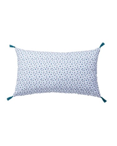 Housse de coussin imprimé en coton 33x57cm Gris Argent