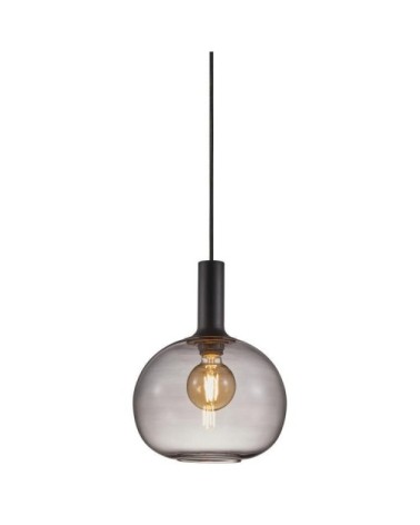 Suspension métal verre diamètre 25cm gris