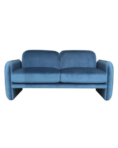 Canapé design velours bleu