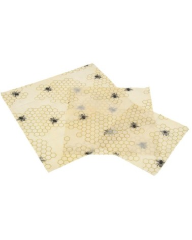 Lot de 3 couvre pots à la cire d'abeille