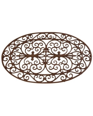 Paillasson grille en fonte ovale 74x48cm