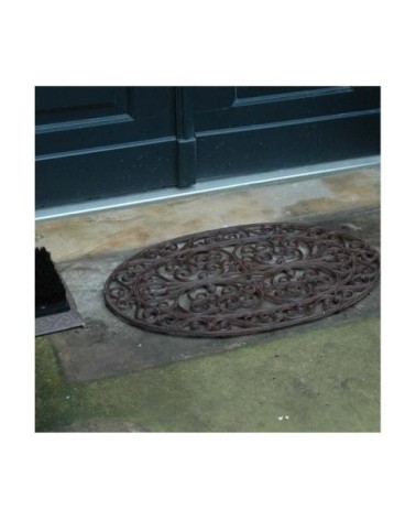 Paillasson grille en fonte ovale 74x48cm