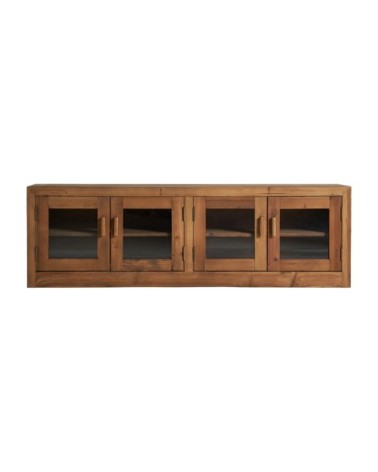 Meuble Tv en bois de pin en marron 160x35x55 cm