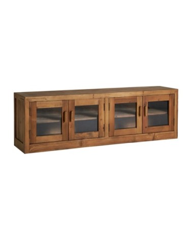 Meuble Tv en bois de pin en marron 160x35x55 cm