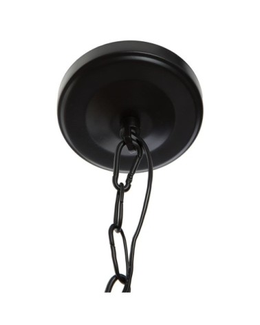 Suspension métal ronde noire D30cm