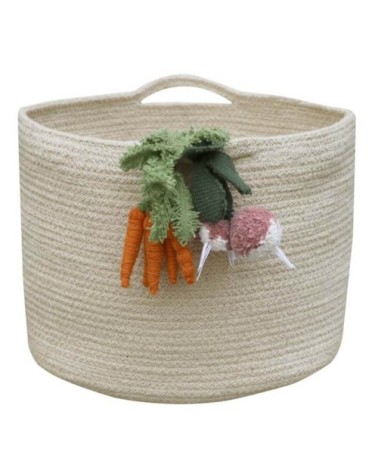 Panier en coton pour enfant légumes 23x30x30cm