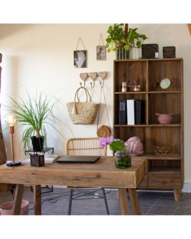 Miroir à poser oeil en métal doré