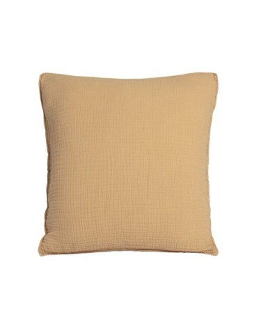 Taie d'oreiller en gaze de coton 65x65cm Caramel