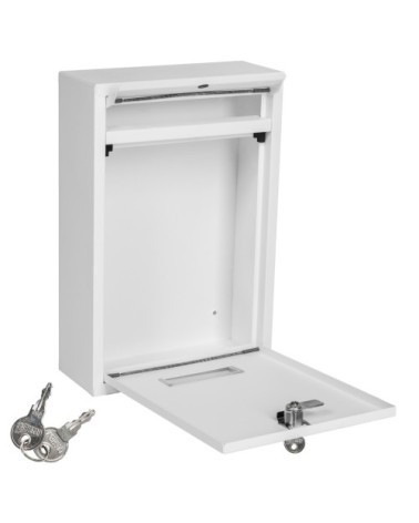 Boite aux lettres en acier extensible avec fente d'introduction en