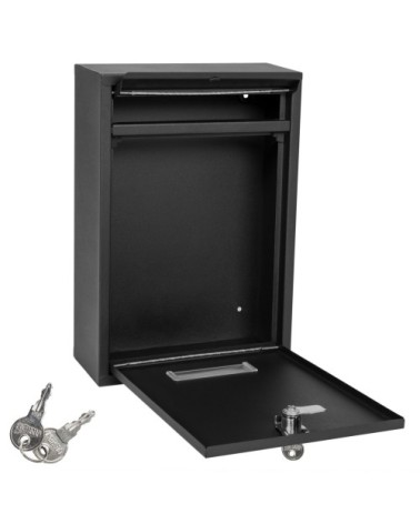 Boite aux lettres en acier extensible avec fente d'introduction en