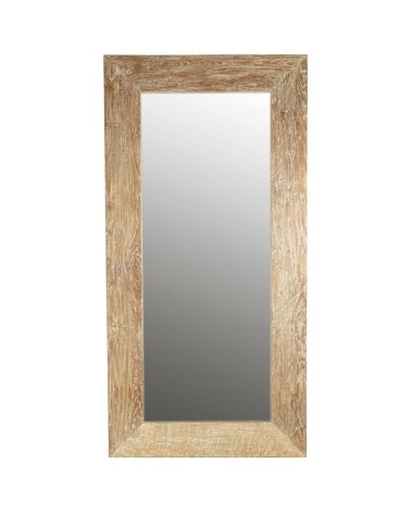 Miroir en bois d'hévéa blanchi 100x200
