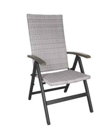 Fauteuil de jardin pliable MELBOURNE gris clair