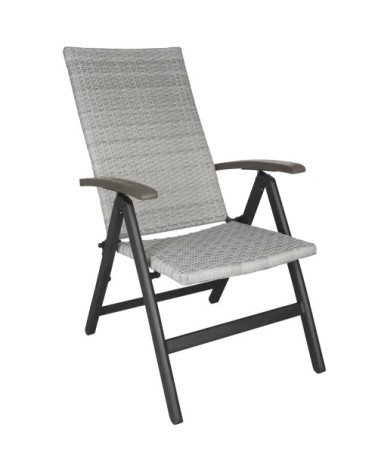 Fauteuil de jardin pliable MELBOURNE gris clair