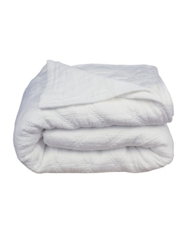 Couvre-lit  pur coton gris 230x250