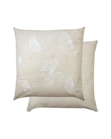 Housse de coussin  métis lin & coton beige 50x50