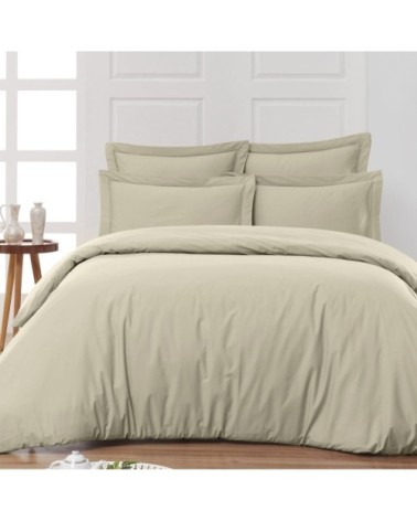 Drap housse en percale de coton Ficelle 80x200 cm